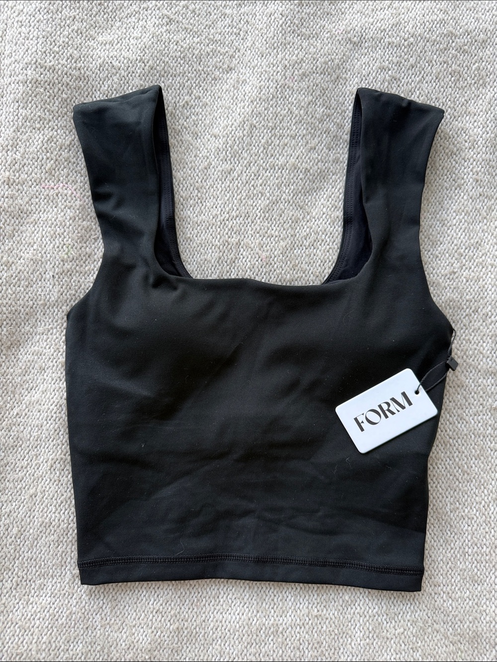 NWT FORM Box Crop Black XS